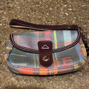 Dooney & Bourke Plaid Wristlet Clutch